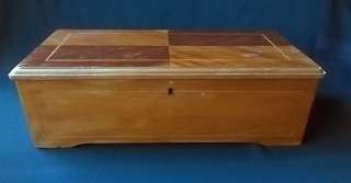LARGE Vintage INLAID WOOD CASE MUSIC BOX Sold As Is PARTS Empty No 