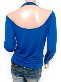 Free Ship Cowl Neck Off Shoulders Long Sleeves Blouse  