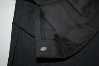 895 Mint Brooks Brothers 40R 40 Wool Suit Charcoal Black Stripes No 