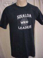 Sinaloa Sinaloa Web Leader T Shirt   size S   Short Sleeve  black 