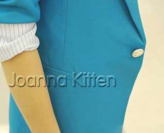 Womens Fashion slim fit suit Blazer One Button coat 3 Color  