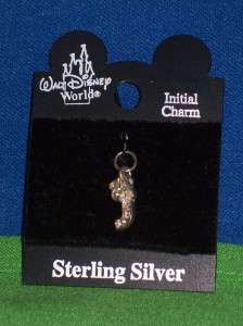 Disney Initial J Sterling Silver Bracelet Charm NEW  