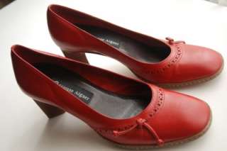 ETIENNE AIGNER Red Leather Pumps Heels ~ Size 7 EUC  