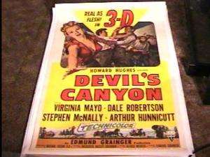 DEVILS CANYON 3D MOVIE POSTER 53 LINEN GREAT  