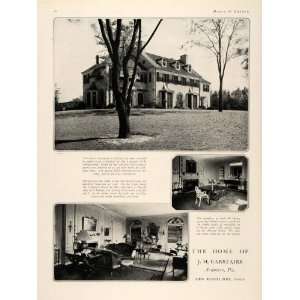  1925 Print Carstairs Ardmore PA Home Pope Architecture 