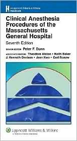 Clinical Anesthesia Procedures of the Massachusetts General Hospital 