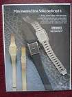 1986 Print Ad Seiko Watch Watches. Man Invented Time. Seiko Perfected 