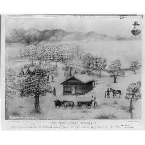  1st House of Denver,Official survey,Nov. 1,1858,Wynkoop St 