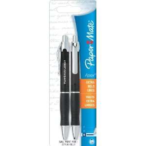  Paper Mate Apex Retractable Bold Tip Ballpoint Pens, 2 