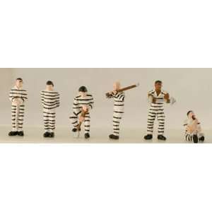   Power HO Prisoners Figure Set (Black & White Stripes) Toys & Games