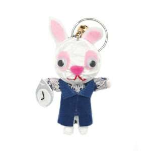  White Rabbit Voodoo String Doll Keychain 