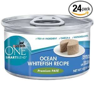 Purina ONE Cat Food Ocean Whitefish Recipe Premium Pate, 3 Ounce (Pack 