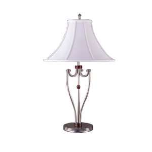 Triarch 29697 CBS Windsor 3 Light Table Lamps in Satin Nickel & Satin 