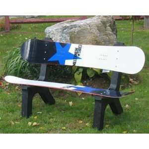   SkiChair Millennium Blue and White Snowboard Bench