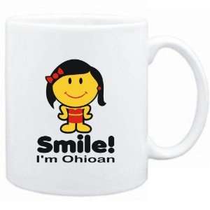  Mug White  Smile I am Ohioan   Woman  Usa States 