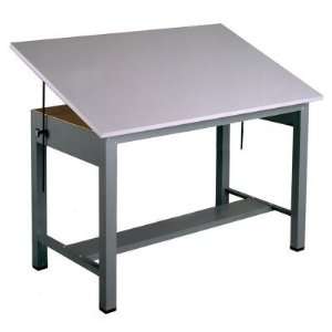 Mayline Economy Ranger Drafting Table, White, 60 x 38.5 inches   White 