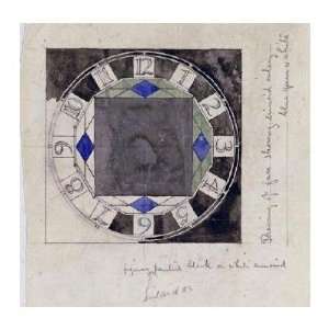 Charles Rennie Mackintosh   Design For Clock Face, 1917 Giclee  