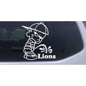 Pee On Lions Car Window Wall Laptop Decal Sticker    White 