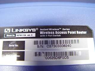 Linksys 2.4GHz 802.11b Wireless Access Point Router w/ 4 Port Switch 