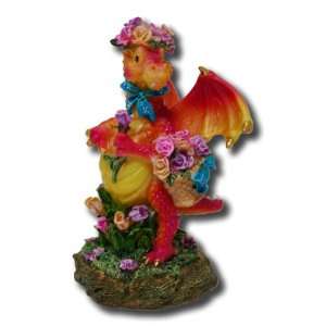   Elena Fantasy Whimsical Dragon Statue Cake Topper 