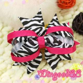 Women Girls Kids Toddler Cute Ribbon Polka Dots Bowknot Butterfly Hair 