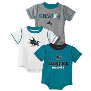  San Jose Sharks Newborn 3 Piece Creeper Set Sports 