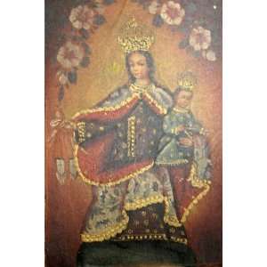  Our Lady of Mount Carmel Religious Cuzco Oil Painting 8x12 