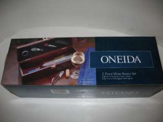 Oneida 5 Piece Wine Basics Set Opener Pourer Stopper  