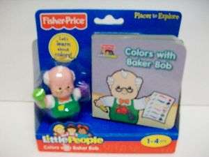 FISHER PRICE COLORS WITH BAKER BOB 1 4 YRS LITTLE PEOPLE AND BOOK 