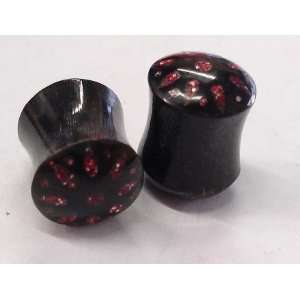 10mm Organic Red Sparkle Plugs (Pair) 