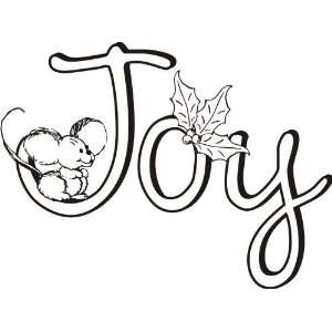  Joyful Christmas Mouse Rubber Stamp Arts, Crafts & Sewing