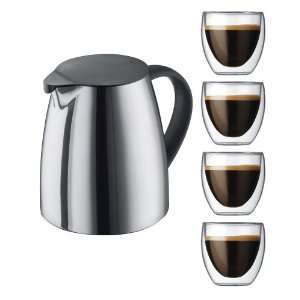  Bodum 4 Pack Pavina Double Wall Espresso Glasses and 