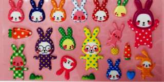 Korean Funny Animal Sticker / Type2  Cute Rabbits  
