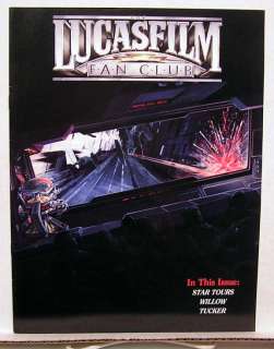 WINTER 1988 LUCASFILM Fan Club Magazine #2  STAR TOURS  