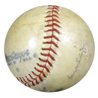 Hank Aaron Autographed International League Baseball Vintage Auto PSA 