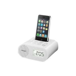  NEW Clock Radio Fm For Ipod Iphone White (HOME AUDIO 