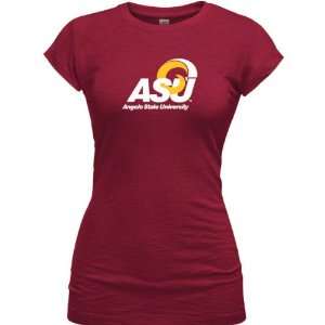Angelo State Rams Lipstick Womens Logo Vintage T Shirt  