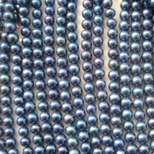  Royal Blue 8 9mm Potato Loose Freshwater Pearl Beads FW 