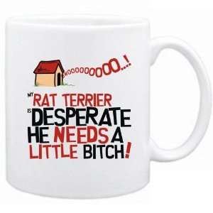    New  My Rat Terrier Is Desperate   Mug Dog