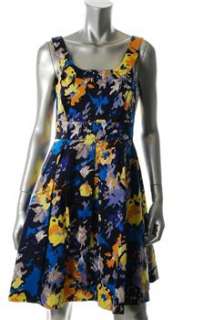 Donna Ricco Blue Versatile Dress Floral Print Sale 4  