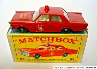 Matchbox RW No.59C Ford Galaxy Fire Chief red domelight  