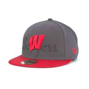 Wisconsin Badgers New Era NCAA 59FIFTY Popscript Cap Hat  