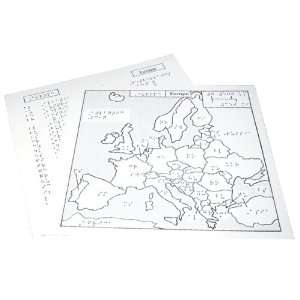  Braille Map Europe 11 5 in x 11 in