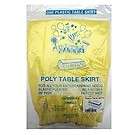 Plastic Table Party Picnic 29 x 14 Yellow Skirts   6 pk