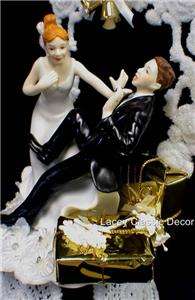 Oooo Presents Wedding shower Cake Topper Crazy Bride Groom funny 