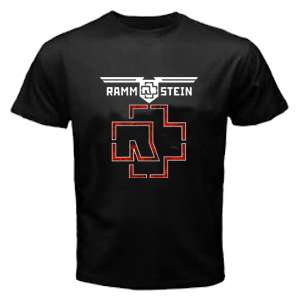 New Rammstein Logo Band Vintage Mens Black T Shirt  