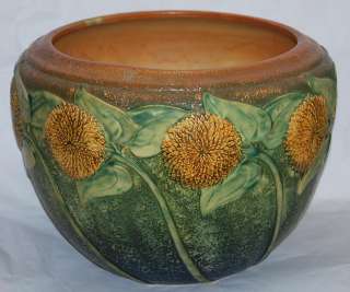 Roseville Pottery Sunflower Large Jardiniere 619 12  