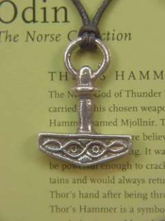 BUTW pewter pendant Thors Thors hammer Norse sca 6331  