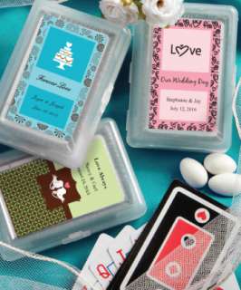 80   Personalized Playing Card Wedding Favors  