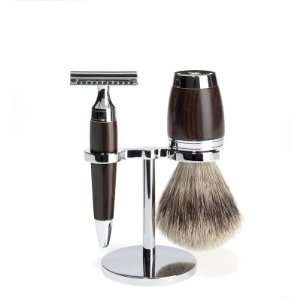  Stylo   Shaving Set, Fine Badger, African Blackwood 